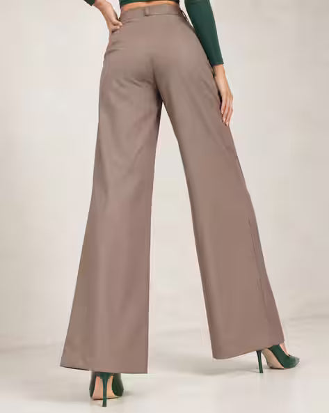 SHEIN Women Full Length Dart Detail Pleated Pants