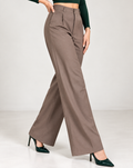 SHEIN Women Full Length Dart Detail Pleated Pants