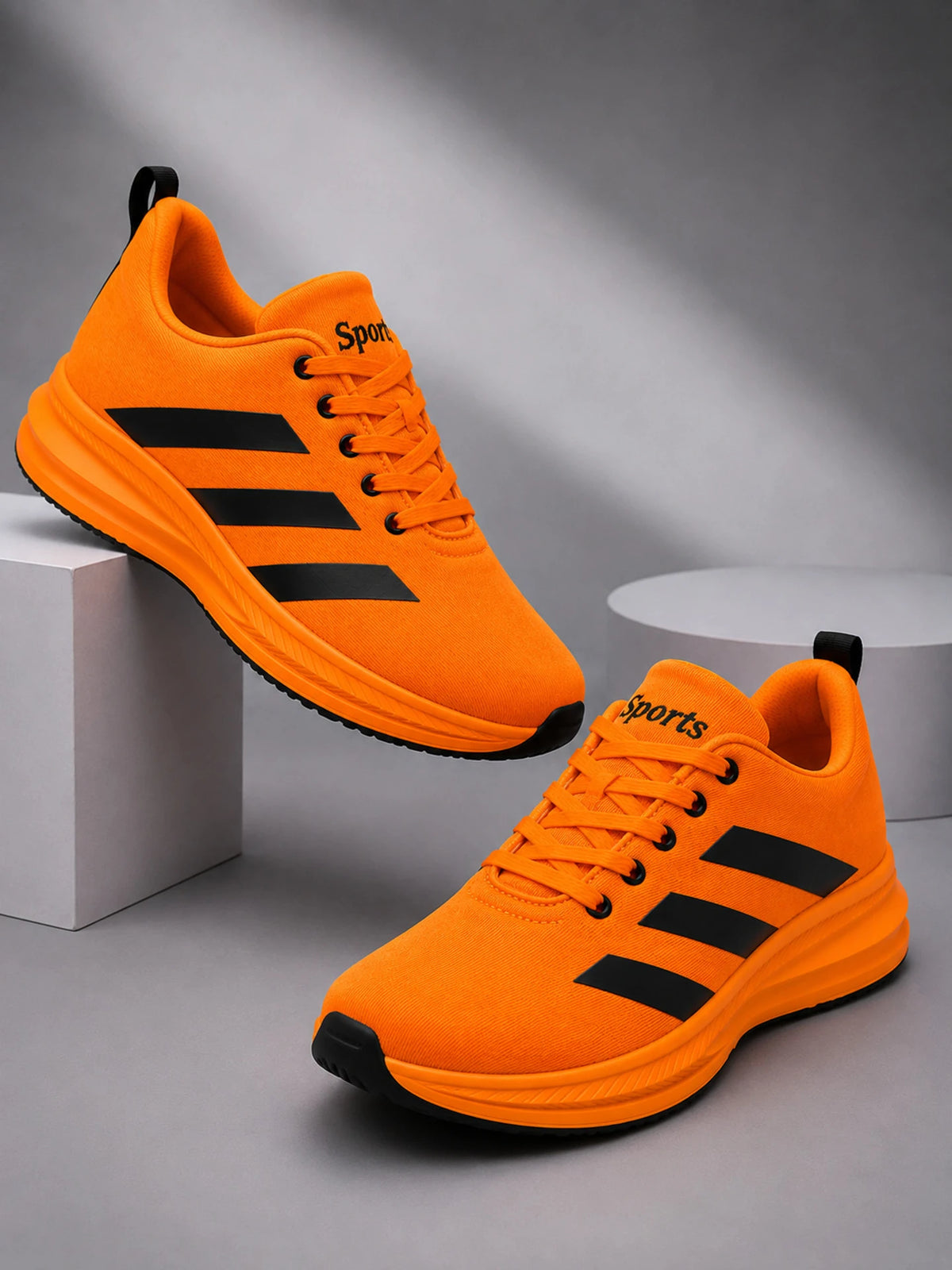 JHOTAFET Unisex Lightweight Sports Running Shoes – Orange