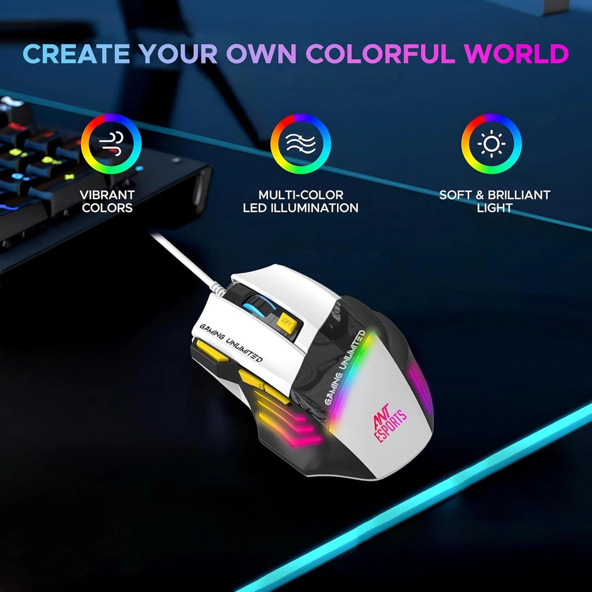 Ant Esports GM100 Wired Gaming Mouse