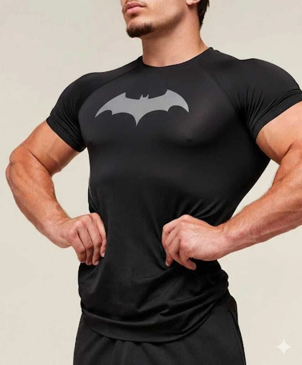 Zylos Men Printed Round Neck Nylon T-Shirt