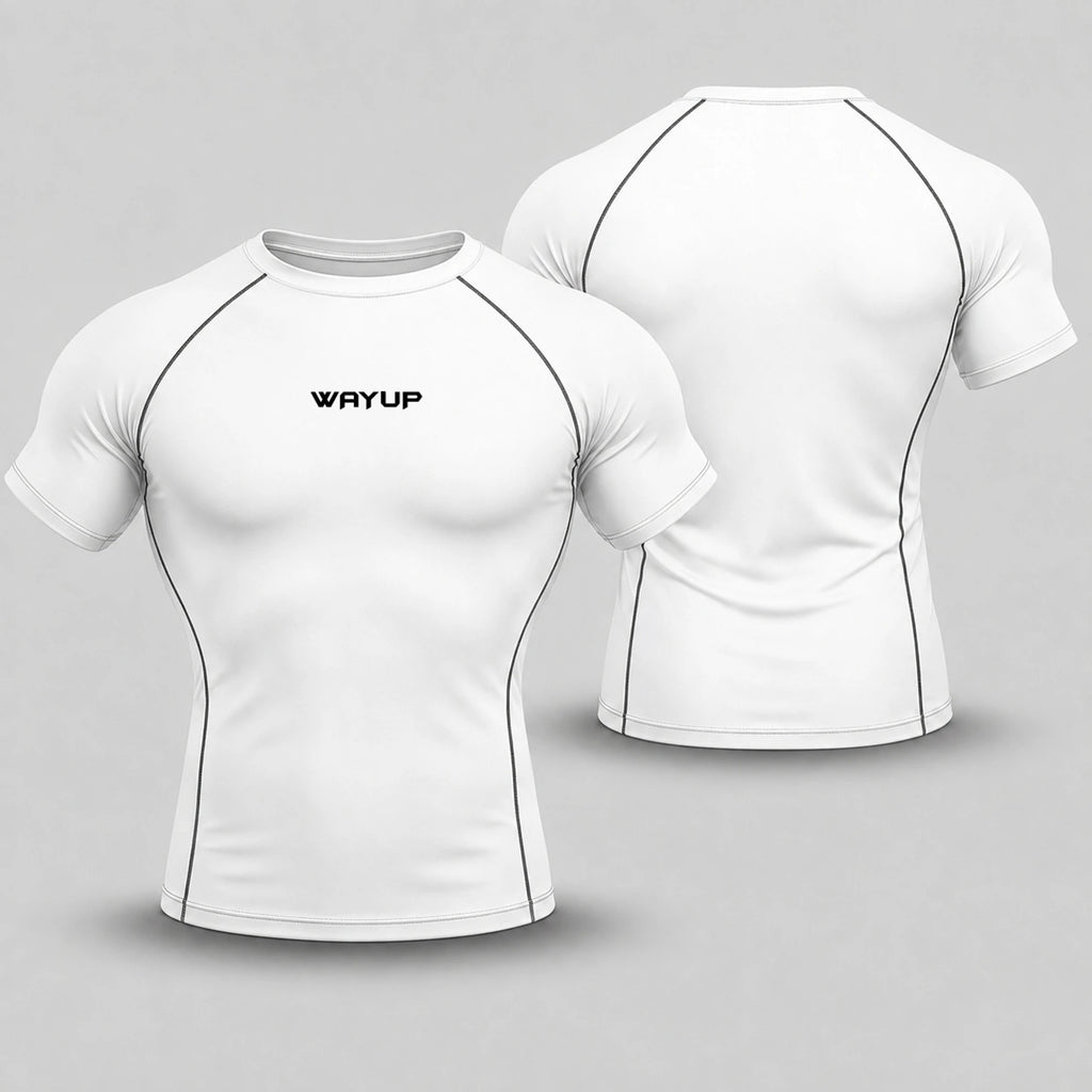 Gym Hound Men Typography Round Neck Polyester White T-Shirt