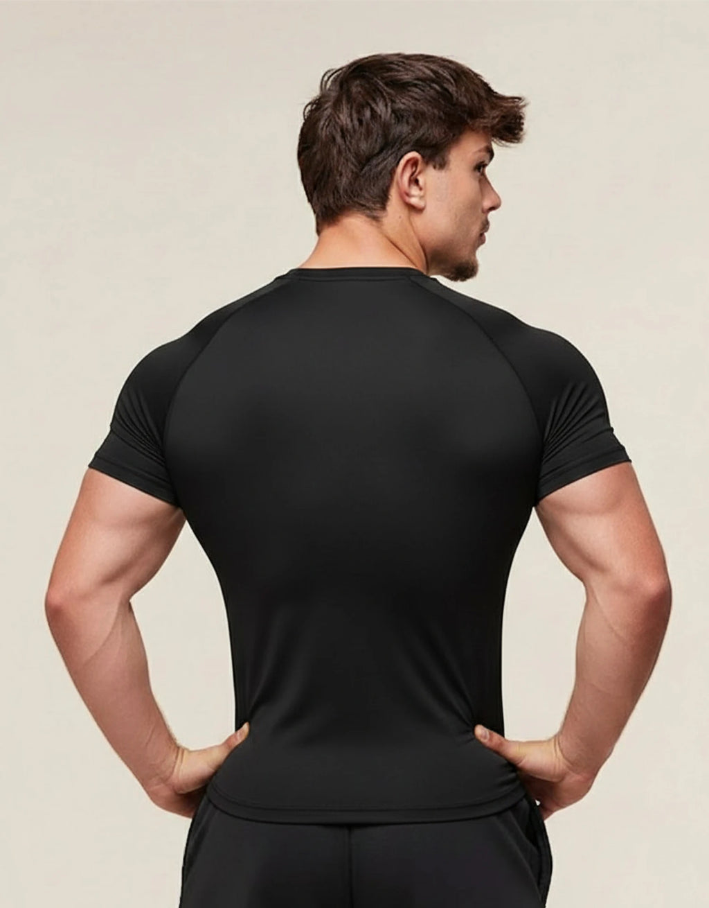 Zylos Men Printed Round Neck Nylon T-Shirt